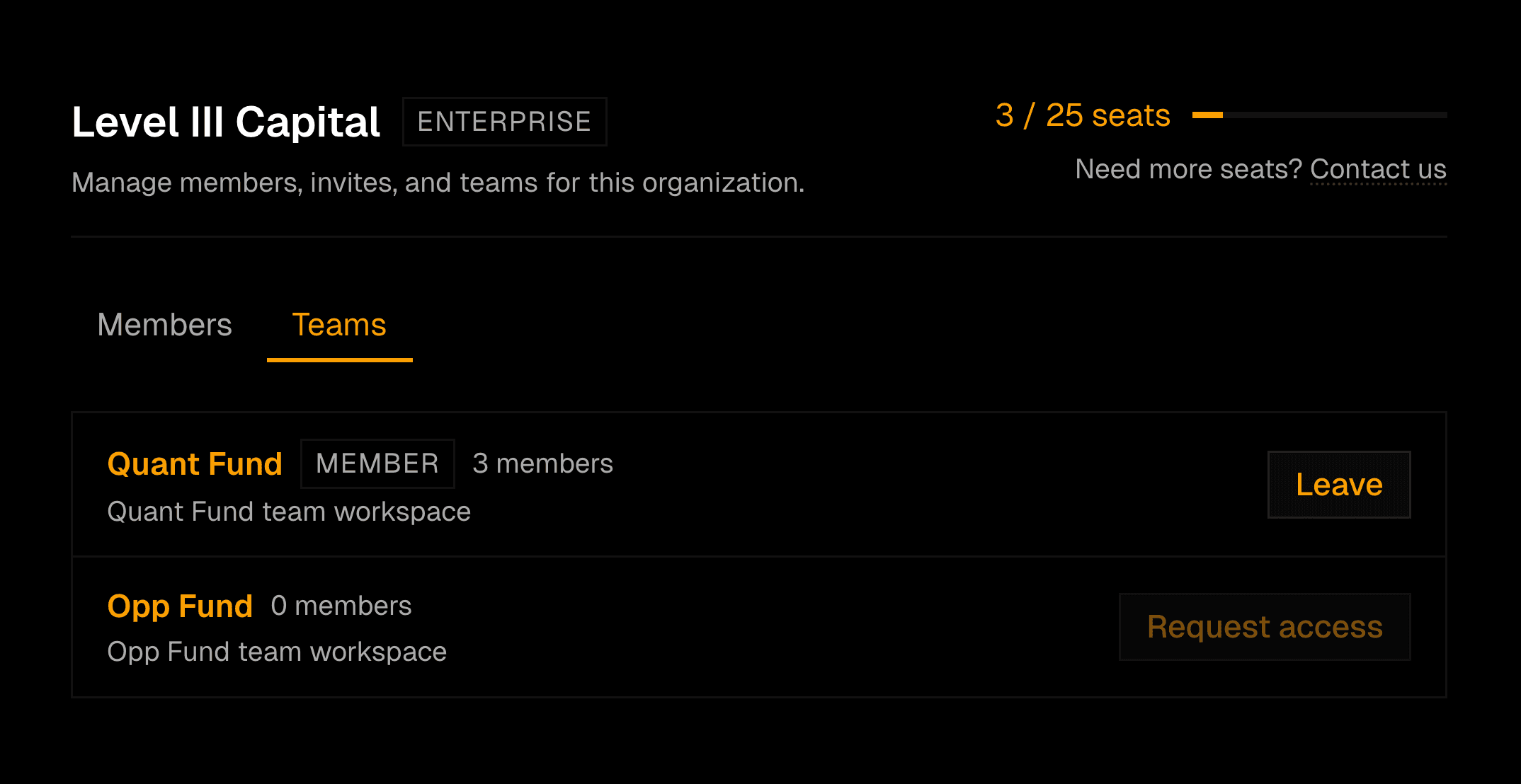 Kimpton workspace showing shared team research context